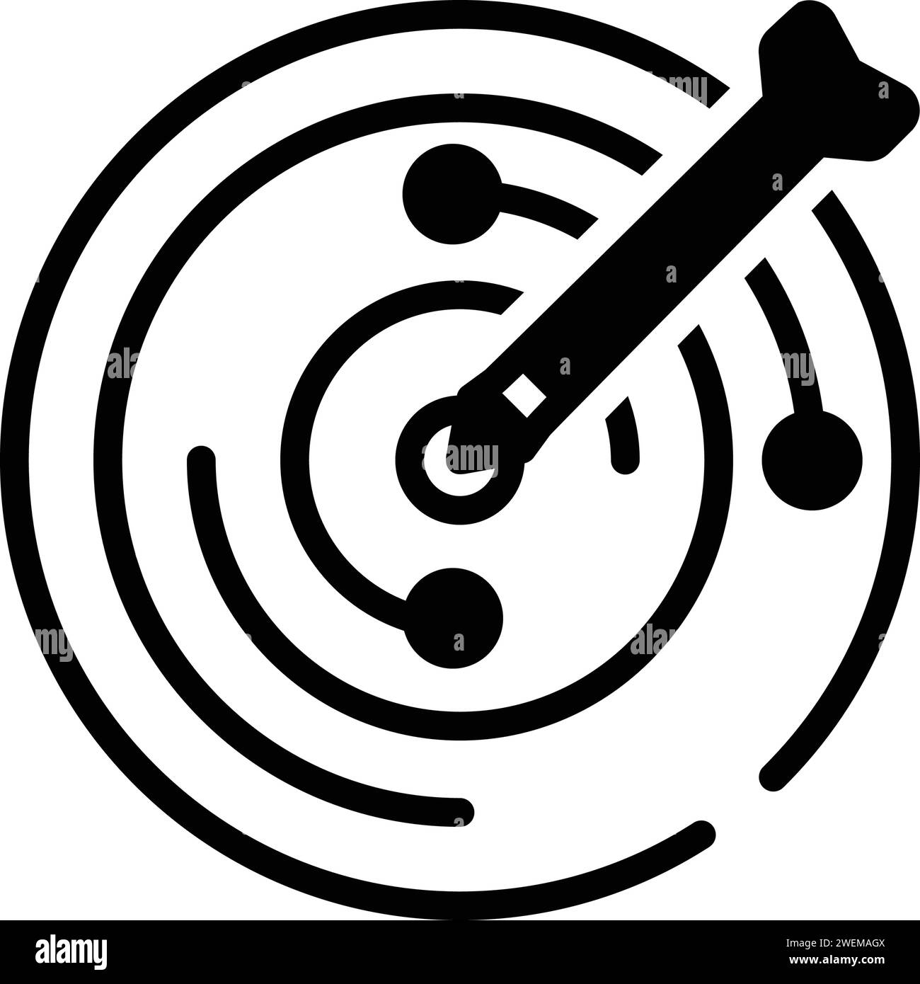 Icône objectif,cible Illustration de Vecteur