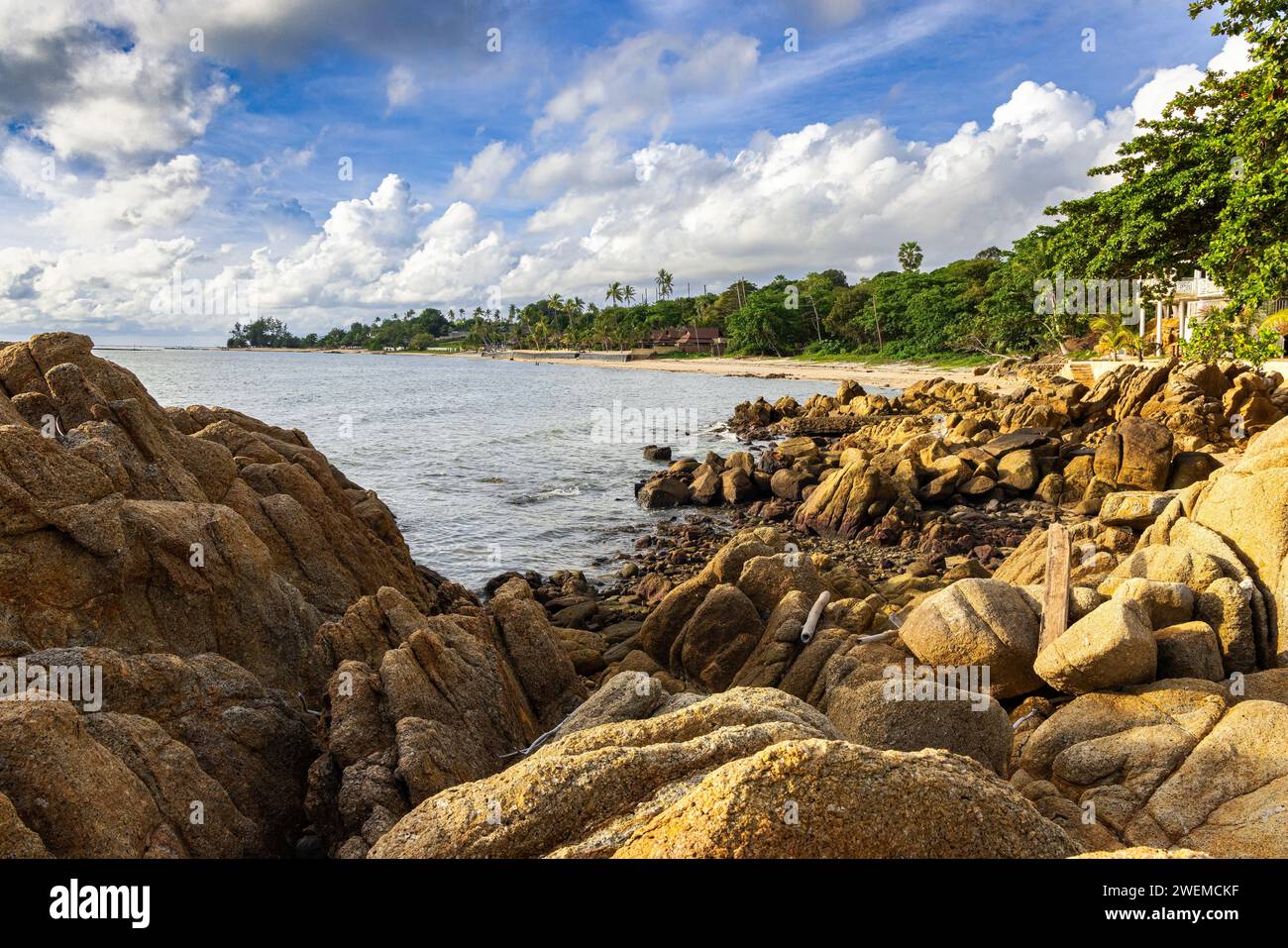 Rock Beach, Bo Phut, Ko Samui, Thaïlande Banque D'Images