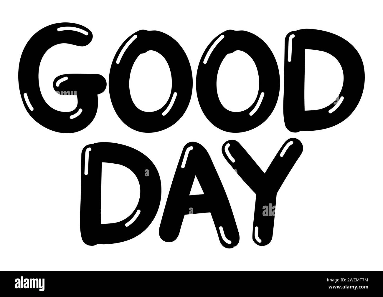 Illustration vectorielle de texte de typographie Good Day Illustration de Vecteur