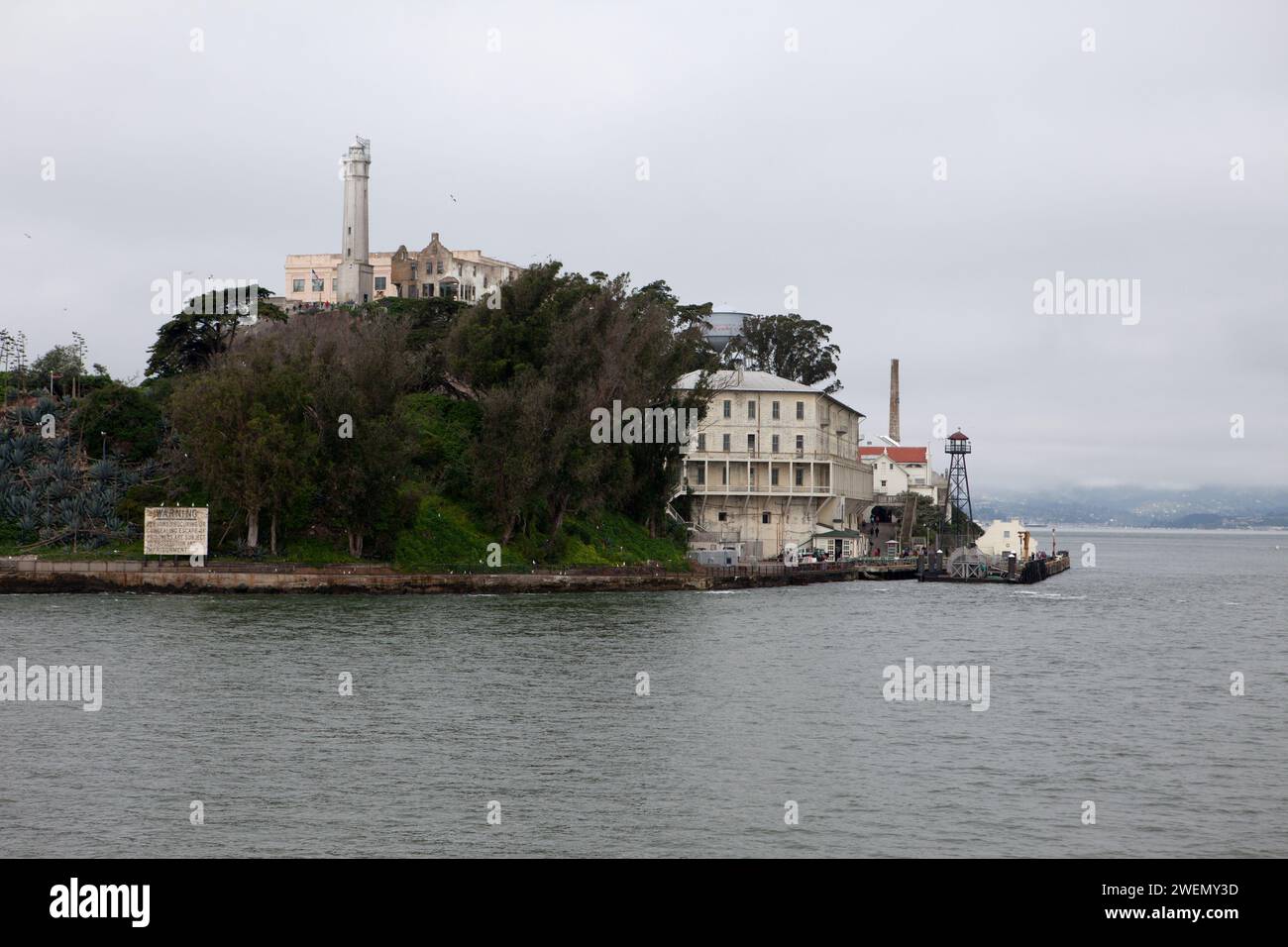 Le pénitencier des États-Unis d'Alcatraz Island, également connu simplement sous le nom d'Alcatraz ou The Rock, était une prison fédérale à sécurité maximale sur l'île d'Alcatraz. Banque D'Images