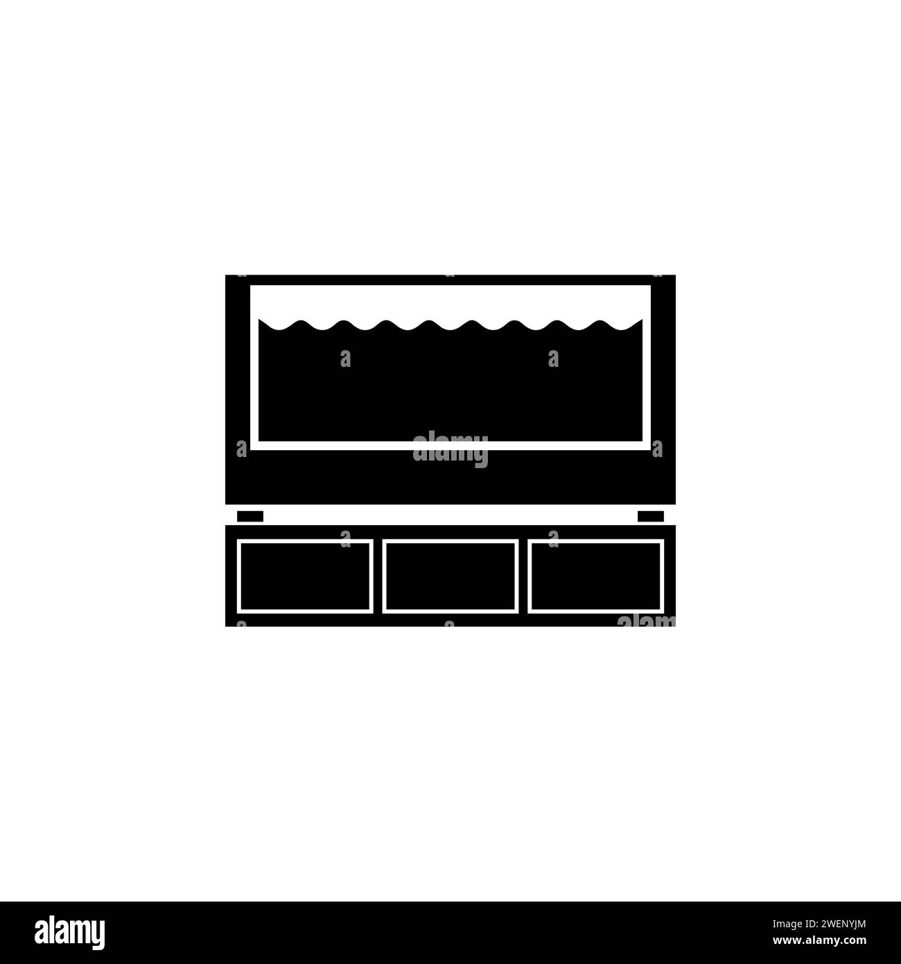 Icône vectorielle plate Aquarium dresser. Symbole solide simple isolé sur fond blanc Illustration de Vecteur