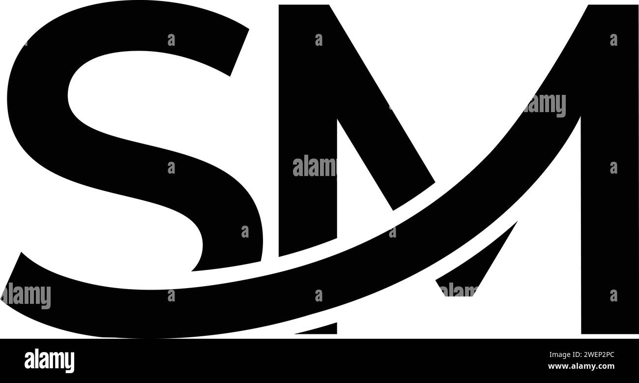 Logo Vector SM, vêtements, mode et logo monogramme Illustration de Vecteur