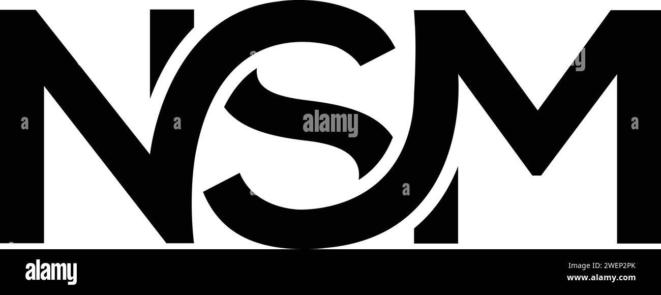 Vector NSM logo, vêtements, logo monogramme Illustration de Vecteur