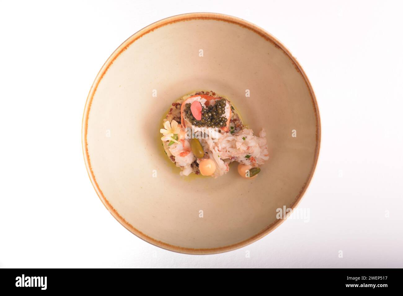 Crabe au caviar citronnelle Banque D'Images