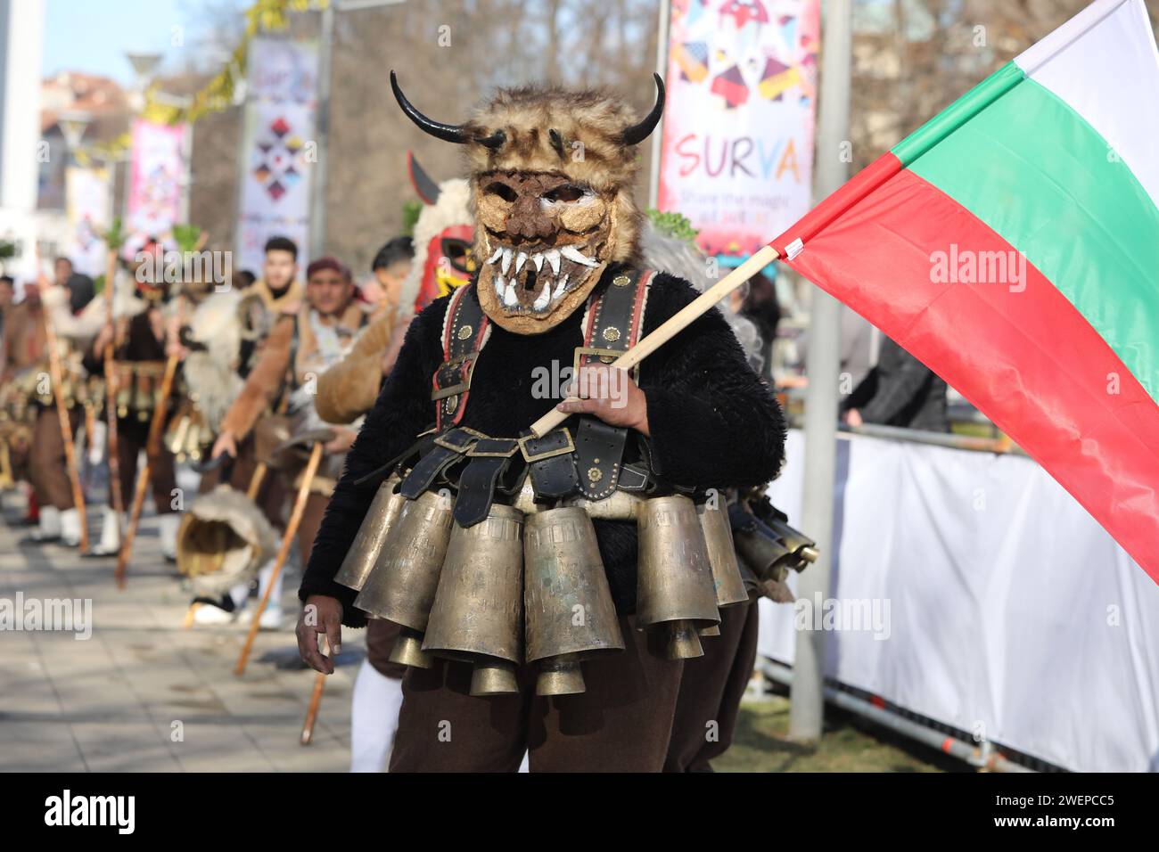 Festival international de mascarade Surva à Pernik, Bulgarie Banque D'Images