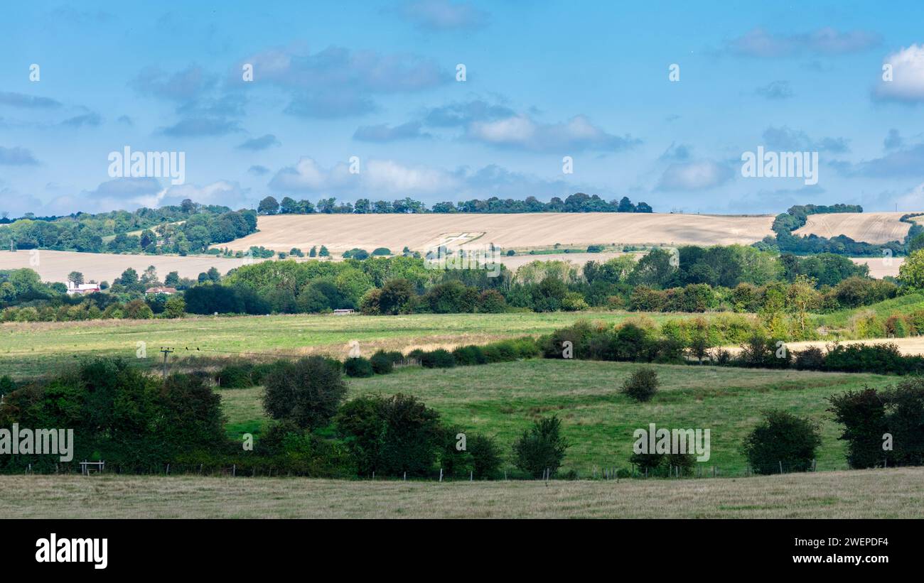 Le mémorial de la Croix Blanche sur les North Downs à Lenham, entre Maidstone et Ashford dans le Kent Banque D'Images