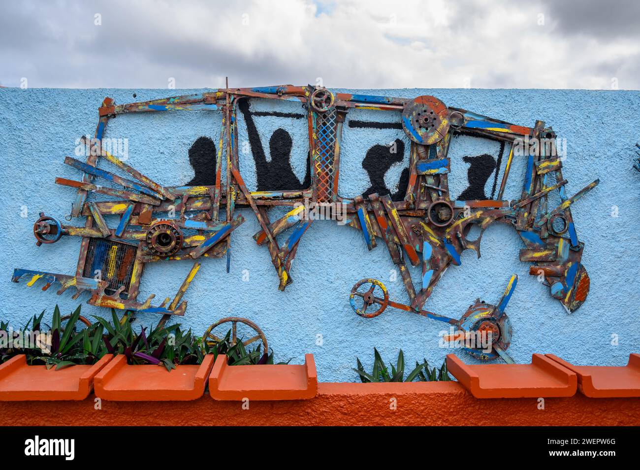 Sculpture en ferraille à Varadero, Cuba Banque D'Images