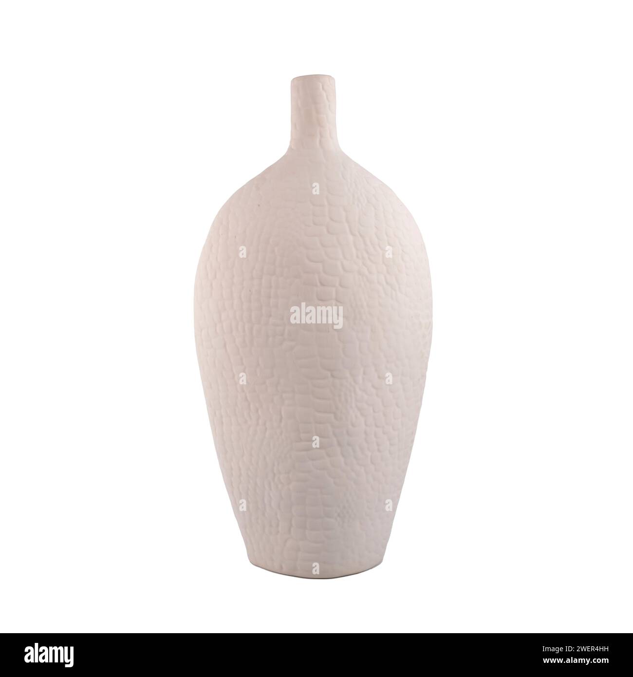 décoration tendance vase en céramique décoratif isolé sur fond blanc Banque D'Images