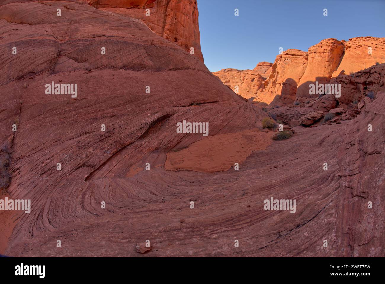Un rétrécissement du canyon de l'épi juste au nord de la vue principale de Horseshoe Bend Arizona. Banque D'Images