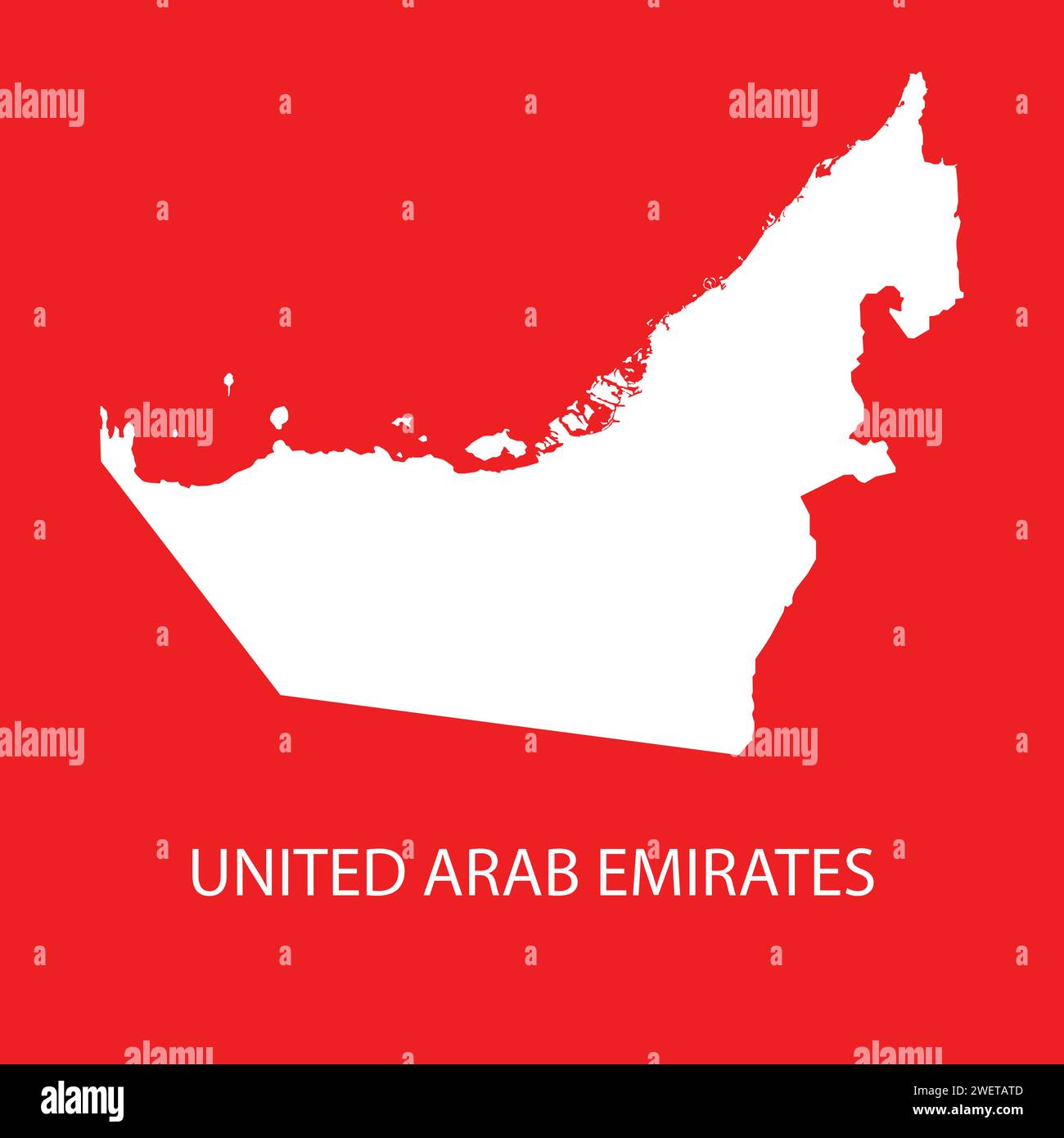 Conception d'illustration vectorielle d'icône de carte des Émirats arabes Unis Illustration de Vecteur