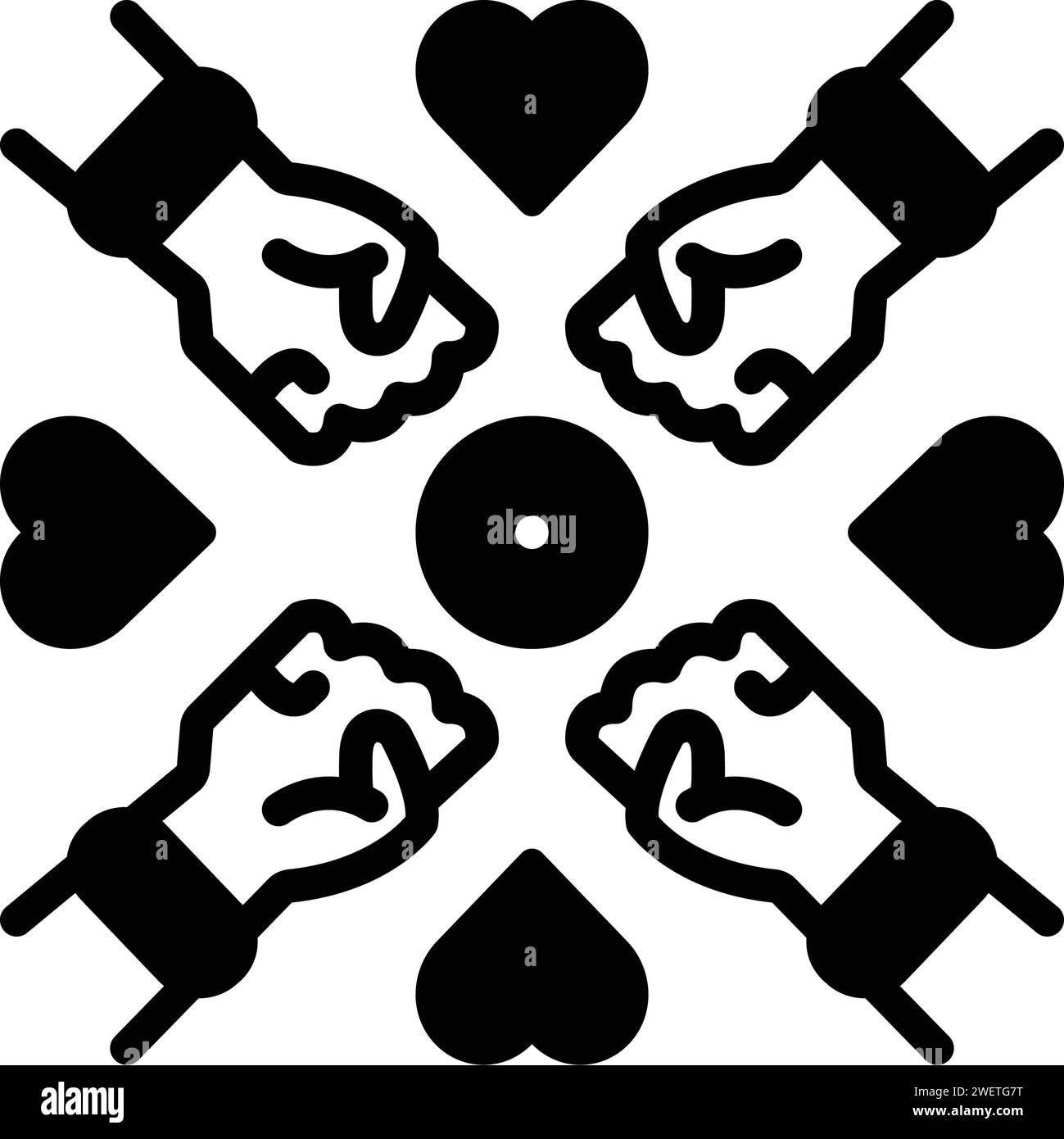 Icône d'inclusion, tolérance Illustration de Vecteur