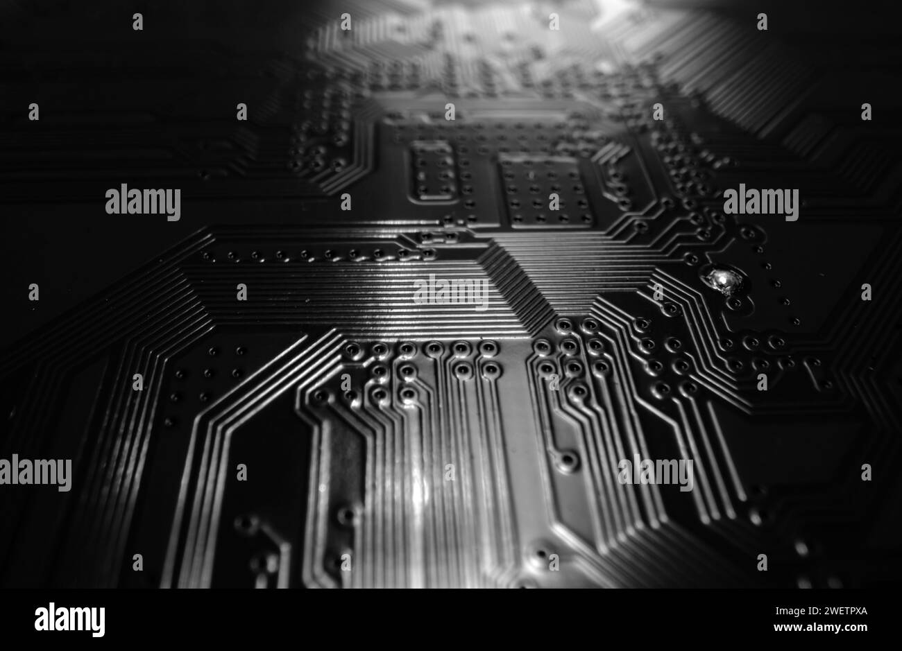 Fond de carte de circuit imprimé. Texture de la carte électronique. Technologie informatique, puce numérique, modèle électronique. Texture technique. Système technologique Banque D'Images