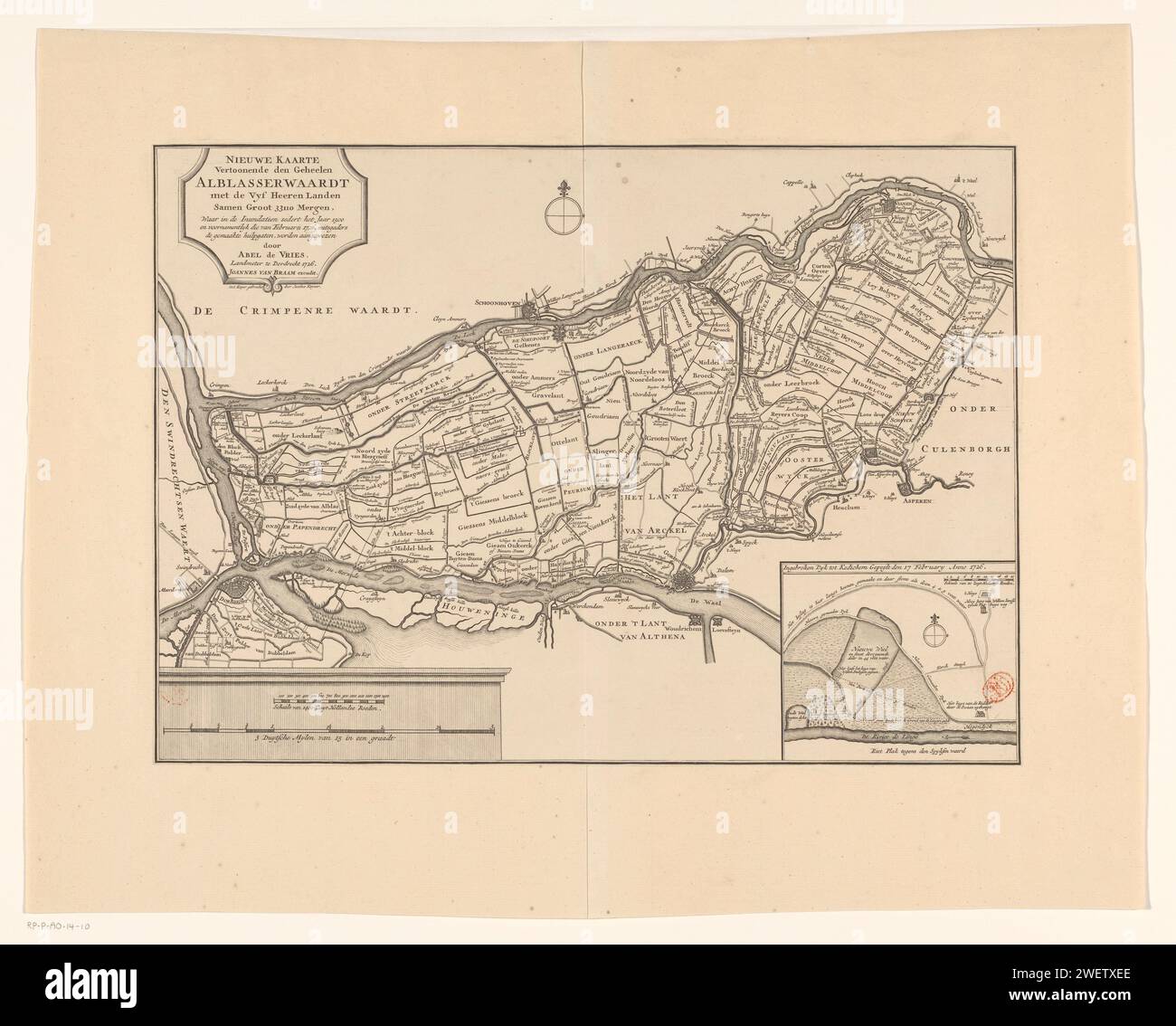 carte-de-l-alblasserwaard-et-du-vijfheerenlanden-jacob-keyser-d-apr-s