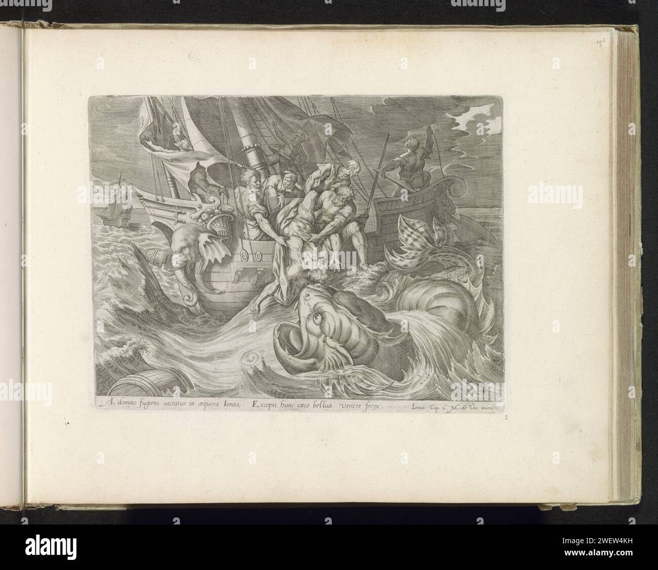 Jonas mis par-dessus bord, Antonie Wierix (II), d'après Maerten de vos, 1585 imprimer si le navire sur lequel Jonas s'est enfui menace de périr dans une tempête, Jonas est désigné comme le coupable par tirage au sort. Il est jeté par-dessus bord par l'équipage. Au premier plan, le poisson nage, que Jonas avalera. Sous le spectacle Une référence en latin au texte de la Bible dans Jonas 2. Ce tirage fait partie d'un album. Papier gravé les marins jettent à contrecœur le prophète Jonas dans la mer Banque D'Images Jonas mis par-dessus bord, Antonie Wierix (II), d'après Maerten de vos, 1585 imprimer si le navire sur lequel Jonas s'est enfui menace de périr dans une tempête, Jonas est désigné comme le coupable par tirage au sort. Il est jeté par-dessus bord par l'équipage. Au premier plan, le poisson nage, que Jonas avalera. Sous le spectacle Une référence en latin au texte de la Bible dans Jonas 2. Ce tirage fait partie d'un album. Papier gravé les marins jettent à contrecœur le prophète Jonas dans la mer Banque D'Images
