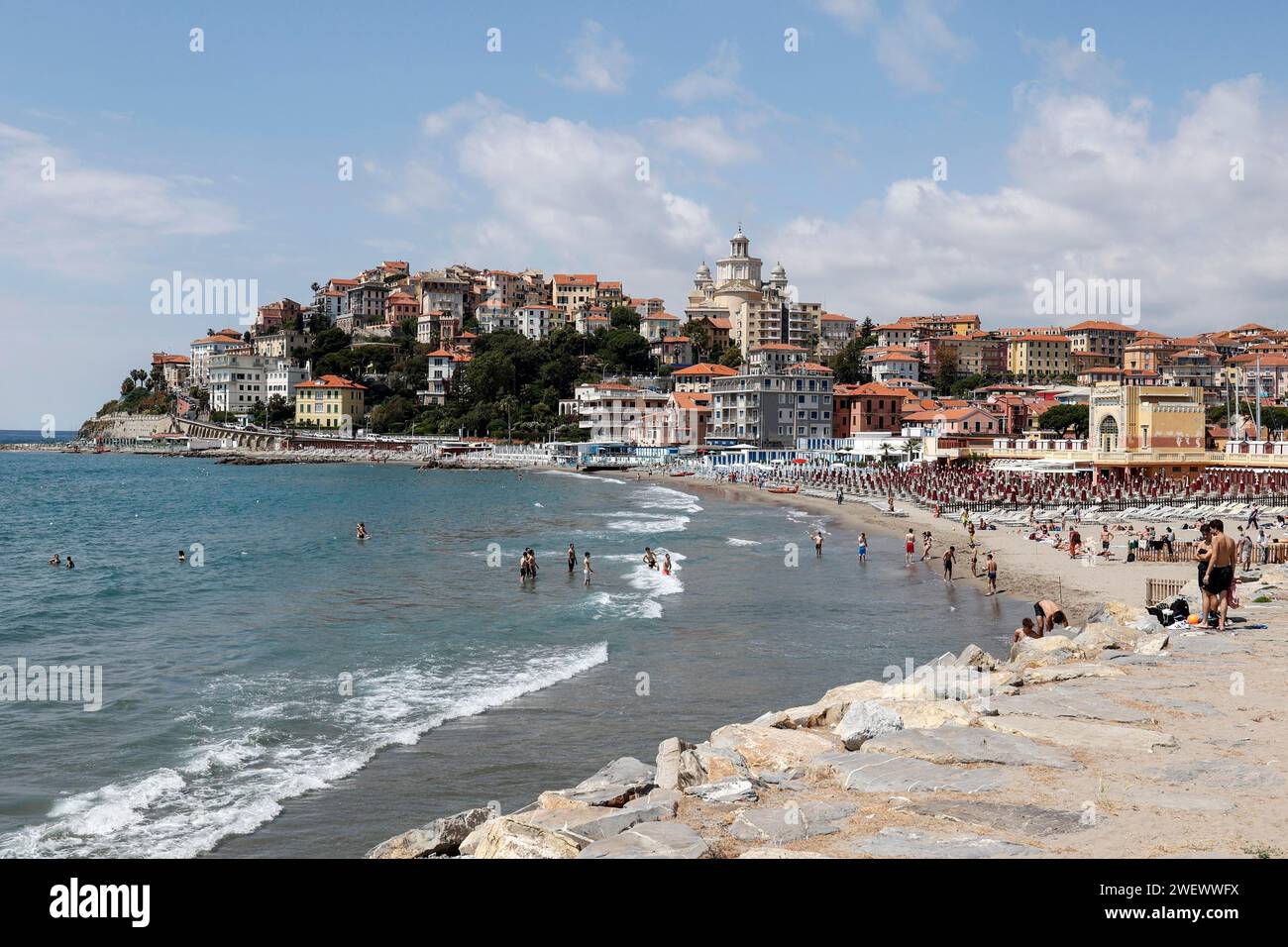 Plage de Porto Maurizio à Imperia, 01/06/2022 Banque D'Images