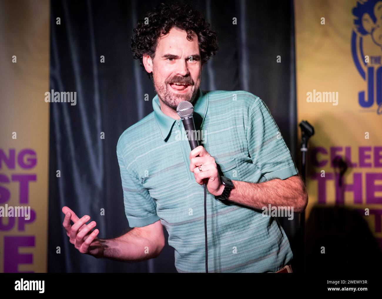 Paul F Taylor, comédien Stand Up, Joker Comedy Club, Southend-on-Sea, Essex © Clarissa Debenham (film Free Photography) / Alamy Banque D'Images