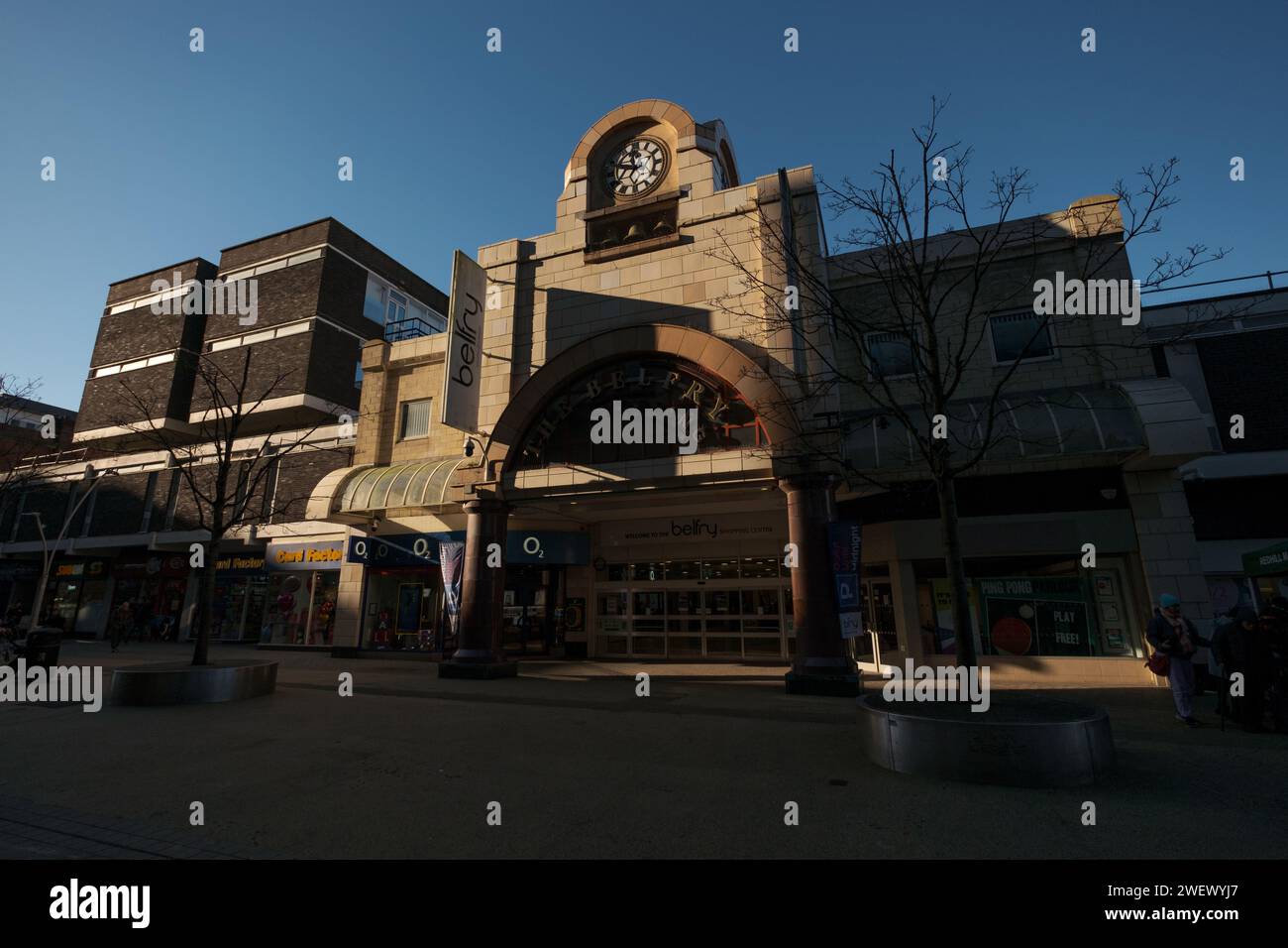 Belfry centre commercial High Street Entrance Redhill Surrey.England. Banque D'Images