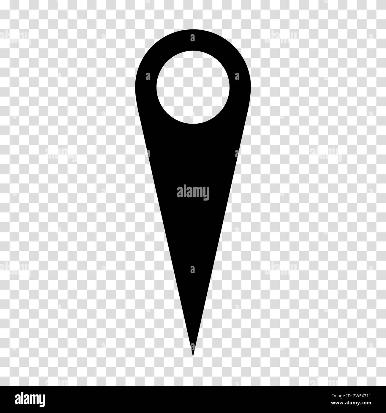 Définir l'icône noire de l'épingle d'emplacement. Marqueur de position de broche de carte. Symbole de destination. Jeu d'icônes de logo pointeur de marqueur de carte moderne. Collection de symboles PIN GPS. Style plat. Illustration de Vecteur