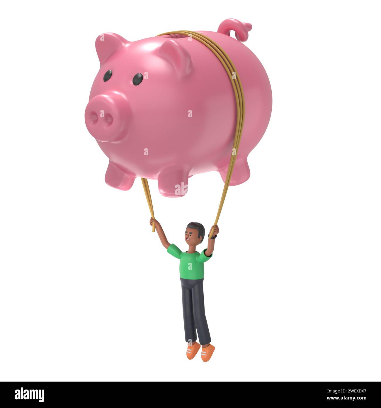 Plat 3d isométrique concept de liberté financière infographie web illustration 3D. Illustration 3D de l'homme d'affaires américain barbu Bob Fly tiggy Bank inflla Banque D'Images Plat 3d isométrique concept de liberté financière infographie web illustration 3D. Illustration 3D de l'homme d'affaires américain barbu Bob Fly tiggy Bank inflla Banque D'Images