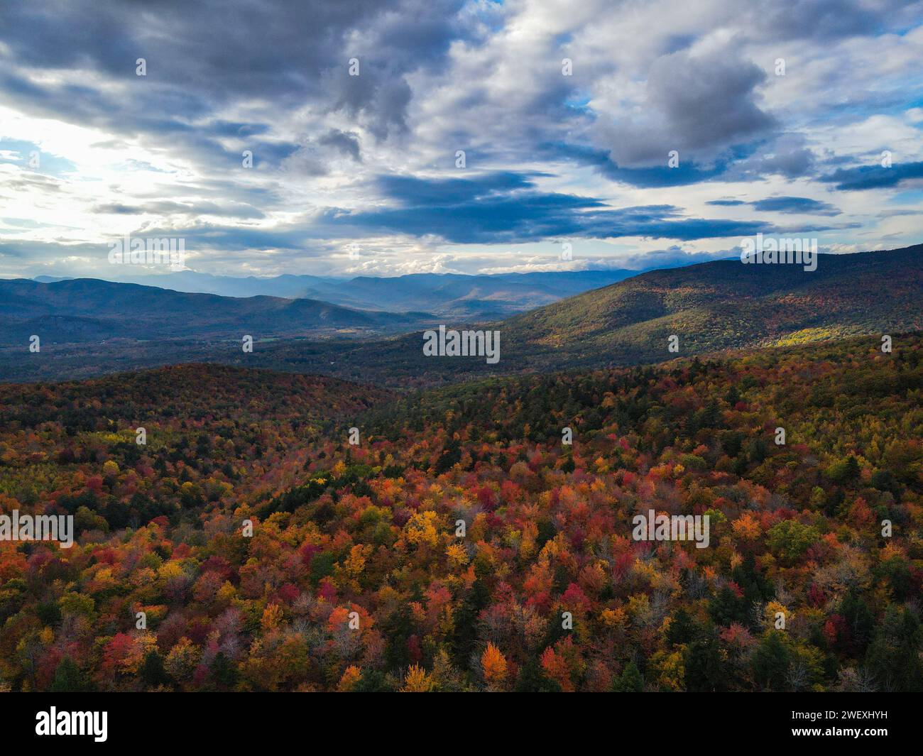 Belle vue d'en haut en automne - New Hampshire Banque D'Images