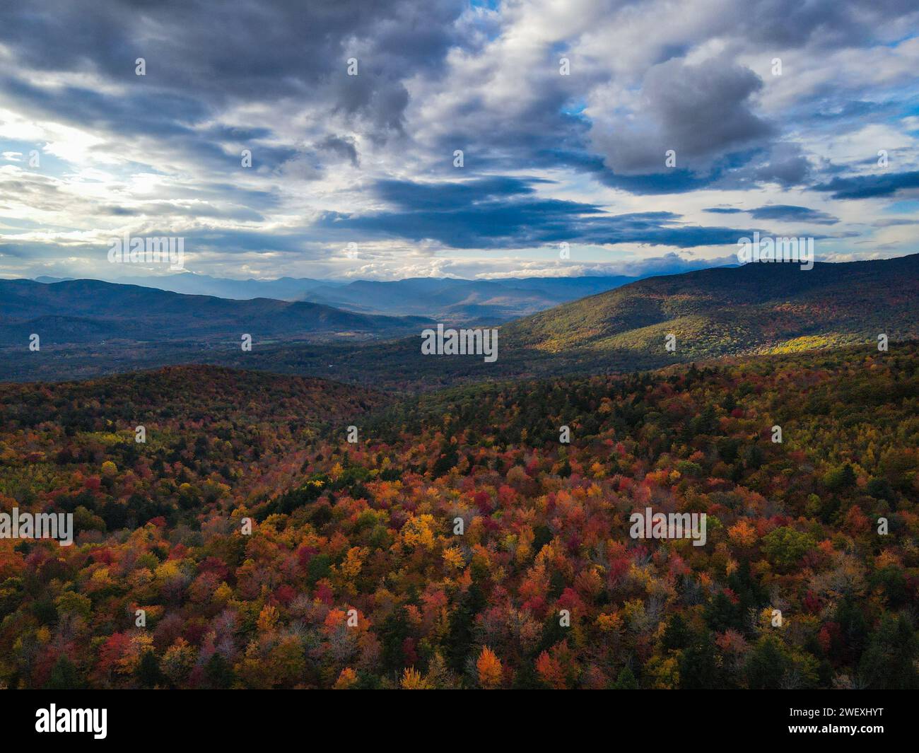 Belle vue d'en haut en automne - New Hampshire Banque D'Images