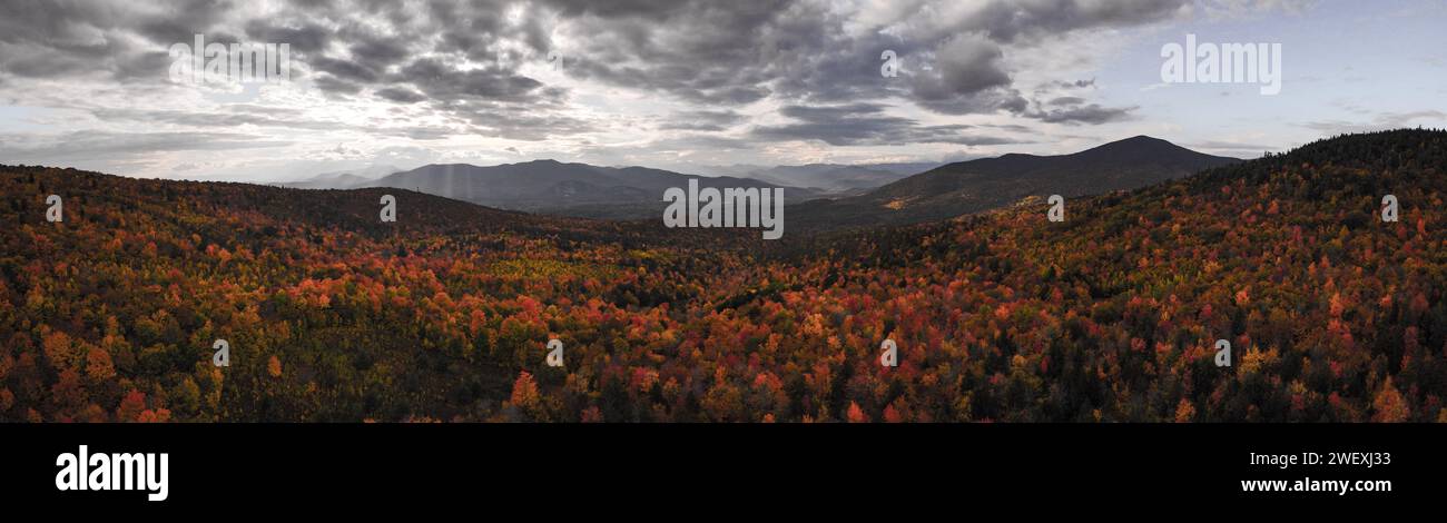 Belle vue d'en haut en automne - New Hampshire Banque D'Images