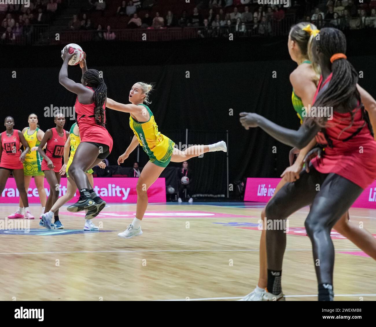 LEEDS, ROYAUME-UNI. 27 janvier 2024, Vitality netball Nations Cup 2024 crédit Paul Whitehurst/Alamy Live News Banque D'Images