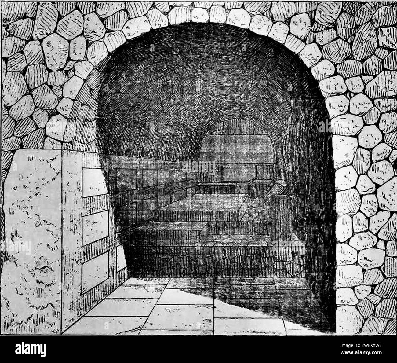 Passage tombal Alyattes. Banque D'Images