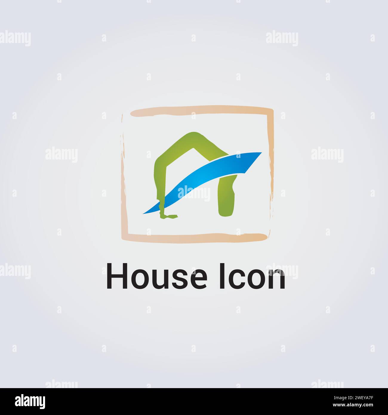 Maison, Home Icon logo - élément graphique - Illustration - dessin à la main de marque d'affaires immobilier Illustration de Vecteur