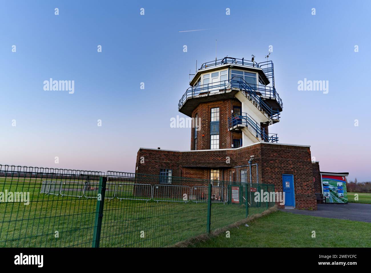 Tour de contrôle à Manchester Barton Aerodrome - City Airport Manchester - à Salford, Greater Manchester Banque D'Images