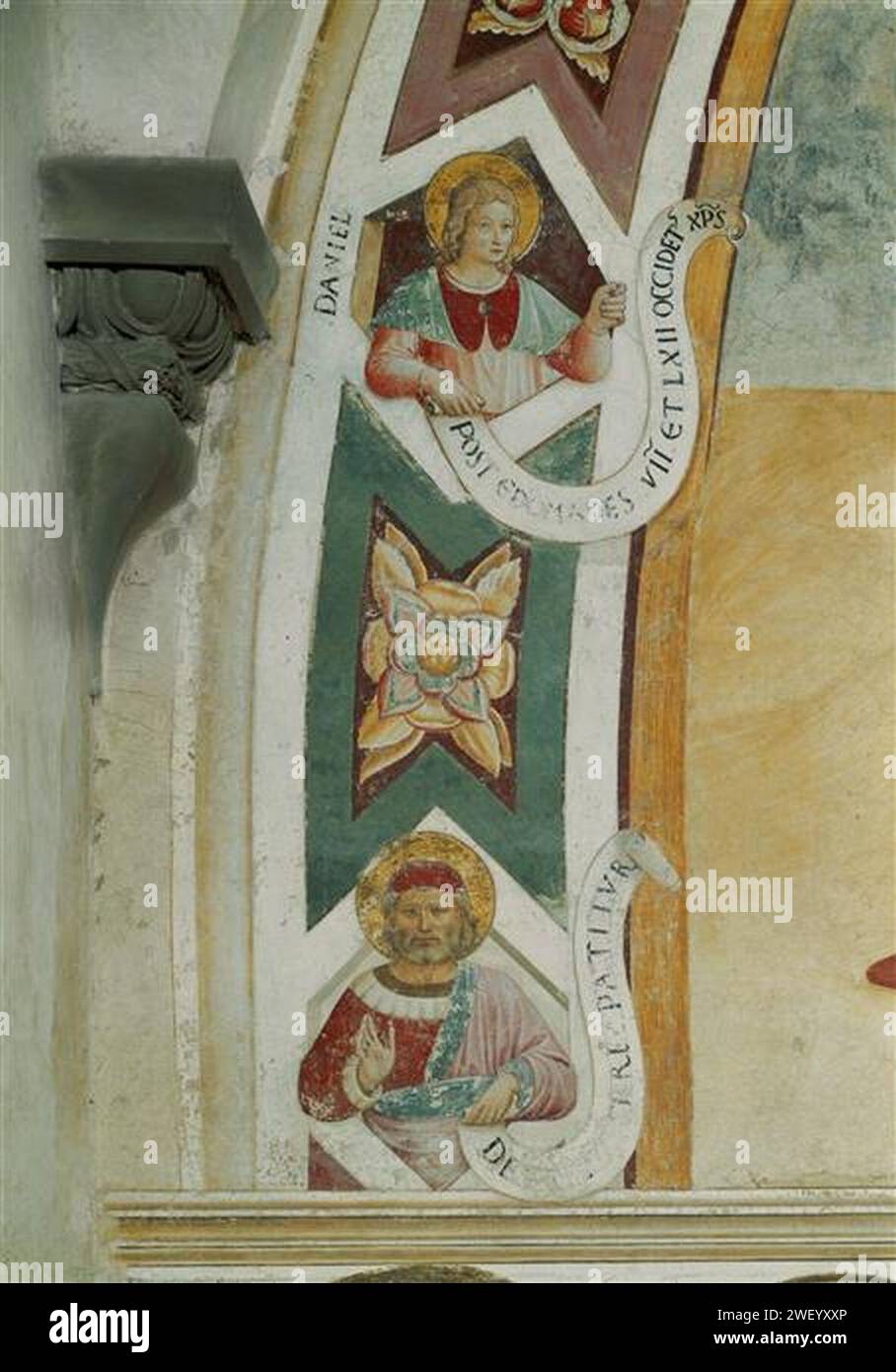 Angelico - Crucifixion - détail (bande de gauche avec prophètes et sibyls), 21-508585. Banque D'Images