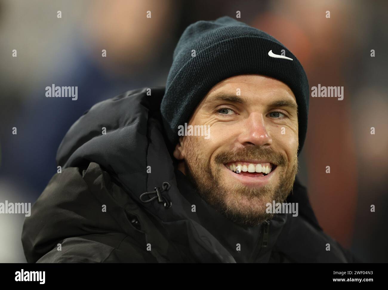 Jordan Henderson de l'Ajax avant le match d'Eredivisie à l'Erve Assito, Almelo. Date de la photo : samedi 27 janvier 2024. Banque D'Images