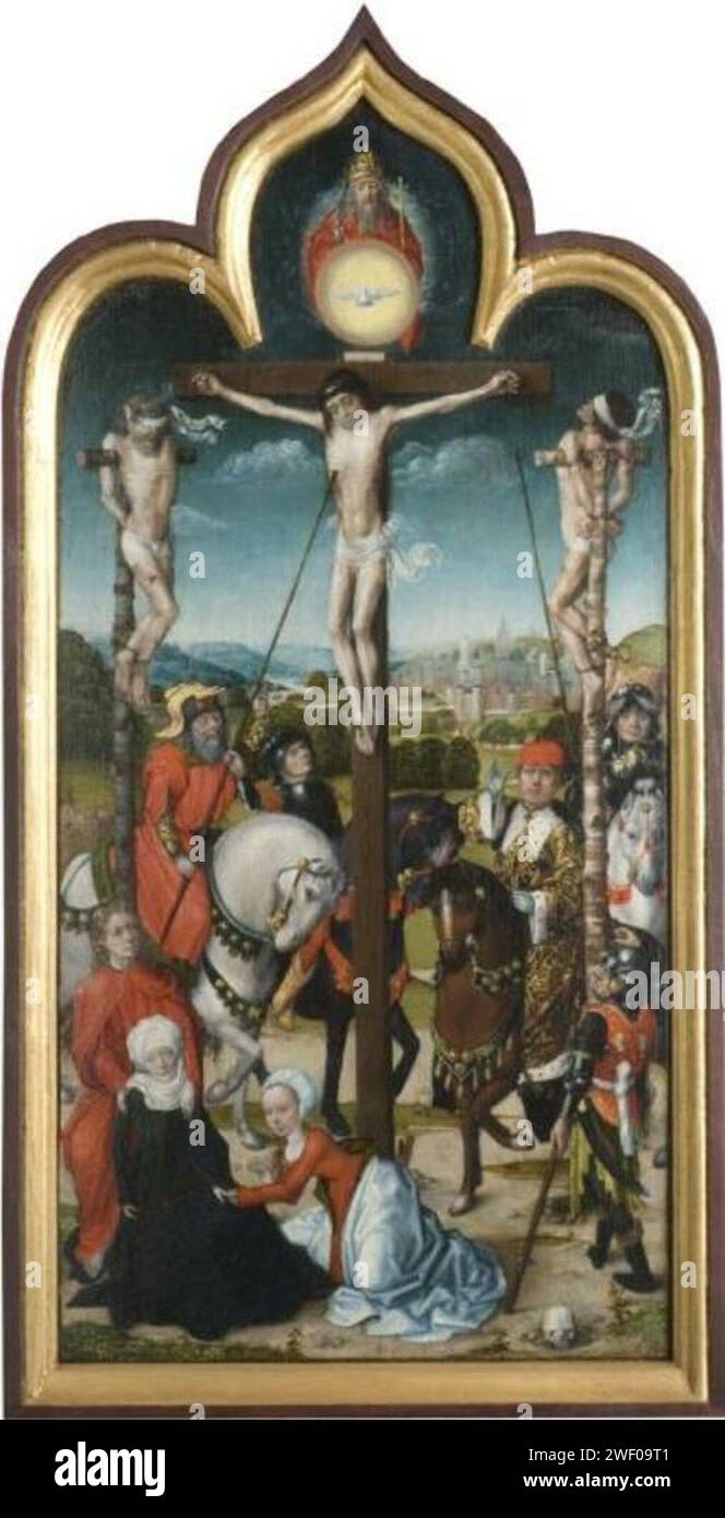 Anoniem Nederlanden (historische Regio) ca. 1490-1510 - Kruisiging Banque D'Images