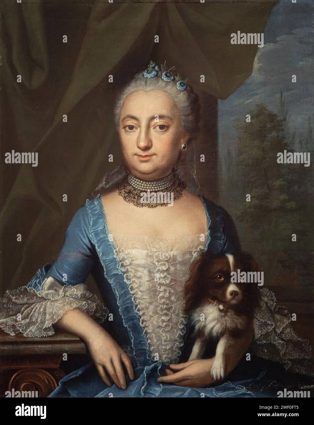 Anonyme - Lady Frances Wemyss, Lady Steuart Denham, 1722 - 1789 Banque D'Images