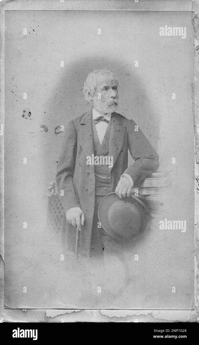 Arany János kalapos-botos portréja (Ellinger Ede, 1880). Banque D'Images