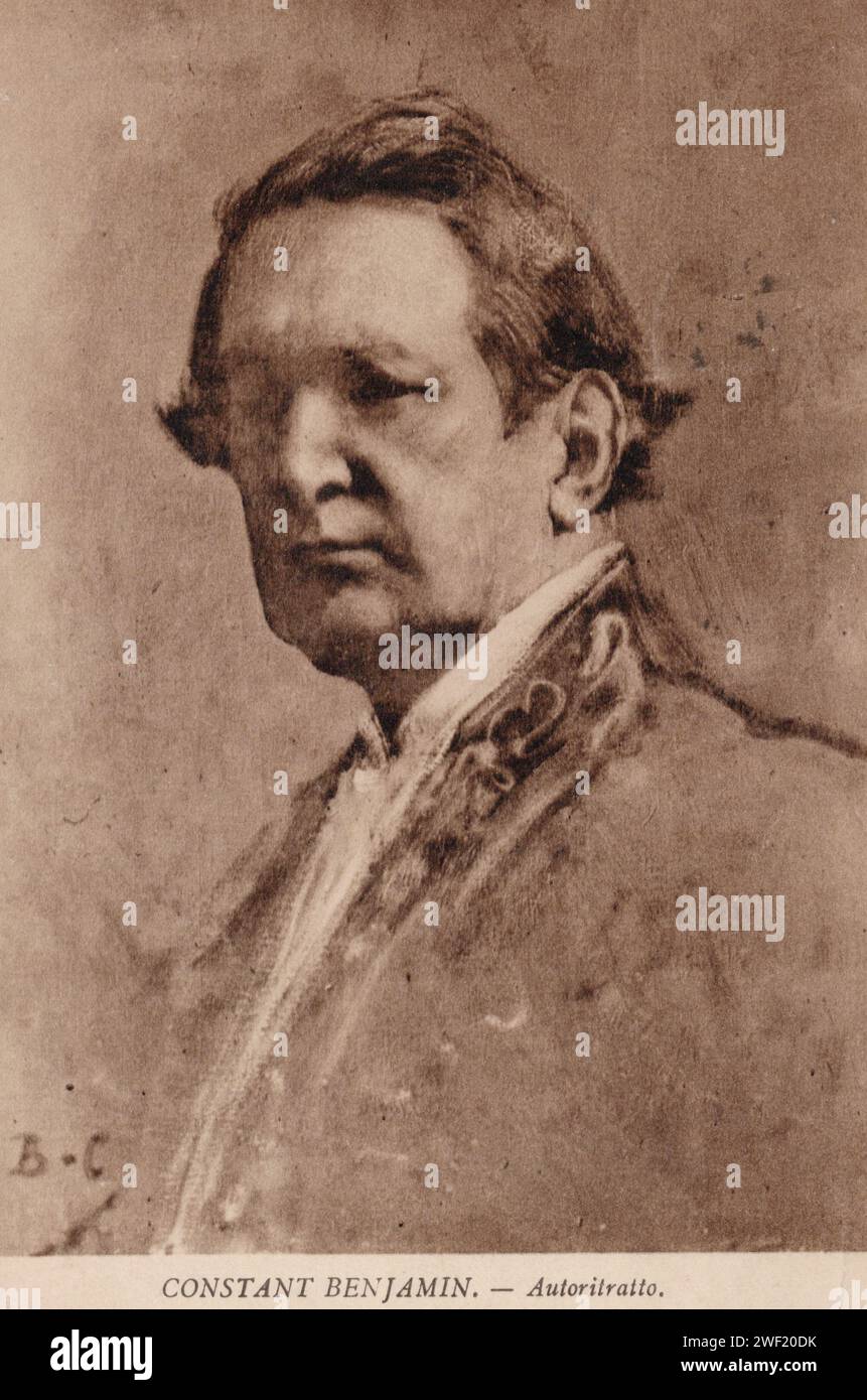 Portrait de l'artiste français Benjamin constant, vers la fin du XIXe siècle. artiste non identifié Banque D'Images