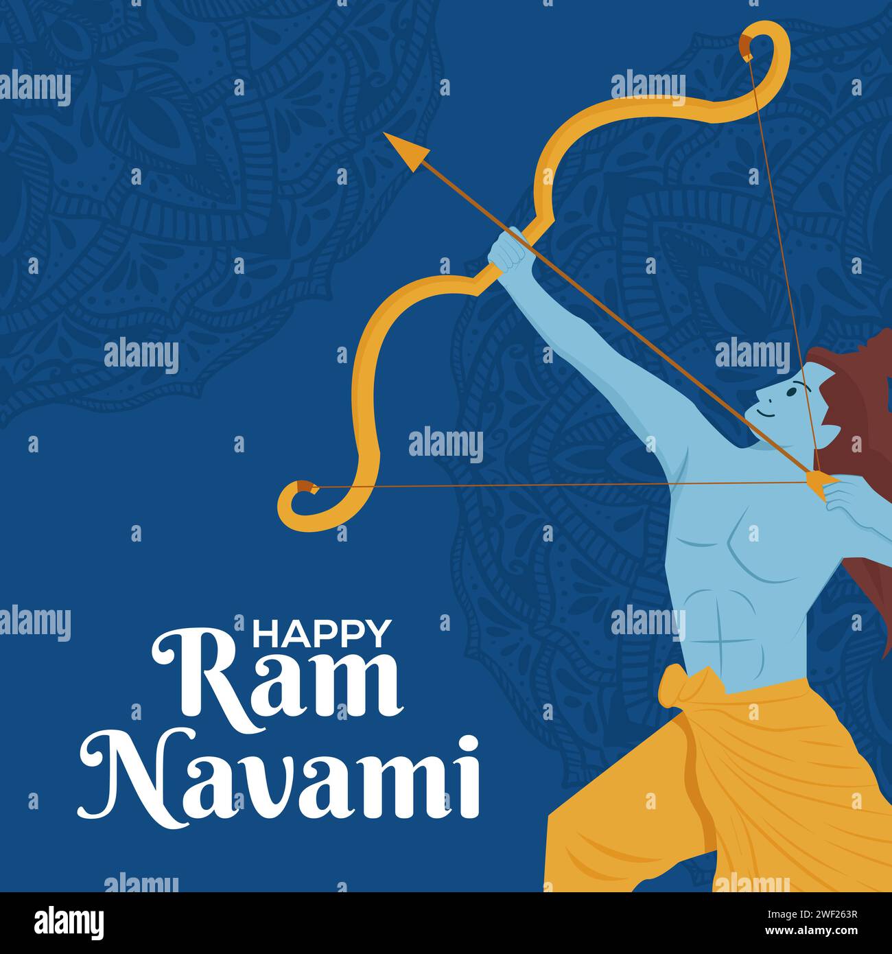 vecteur de conception plat illustration du festival happy bam navami Illustration de Vecteur