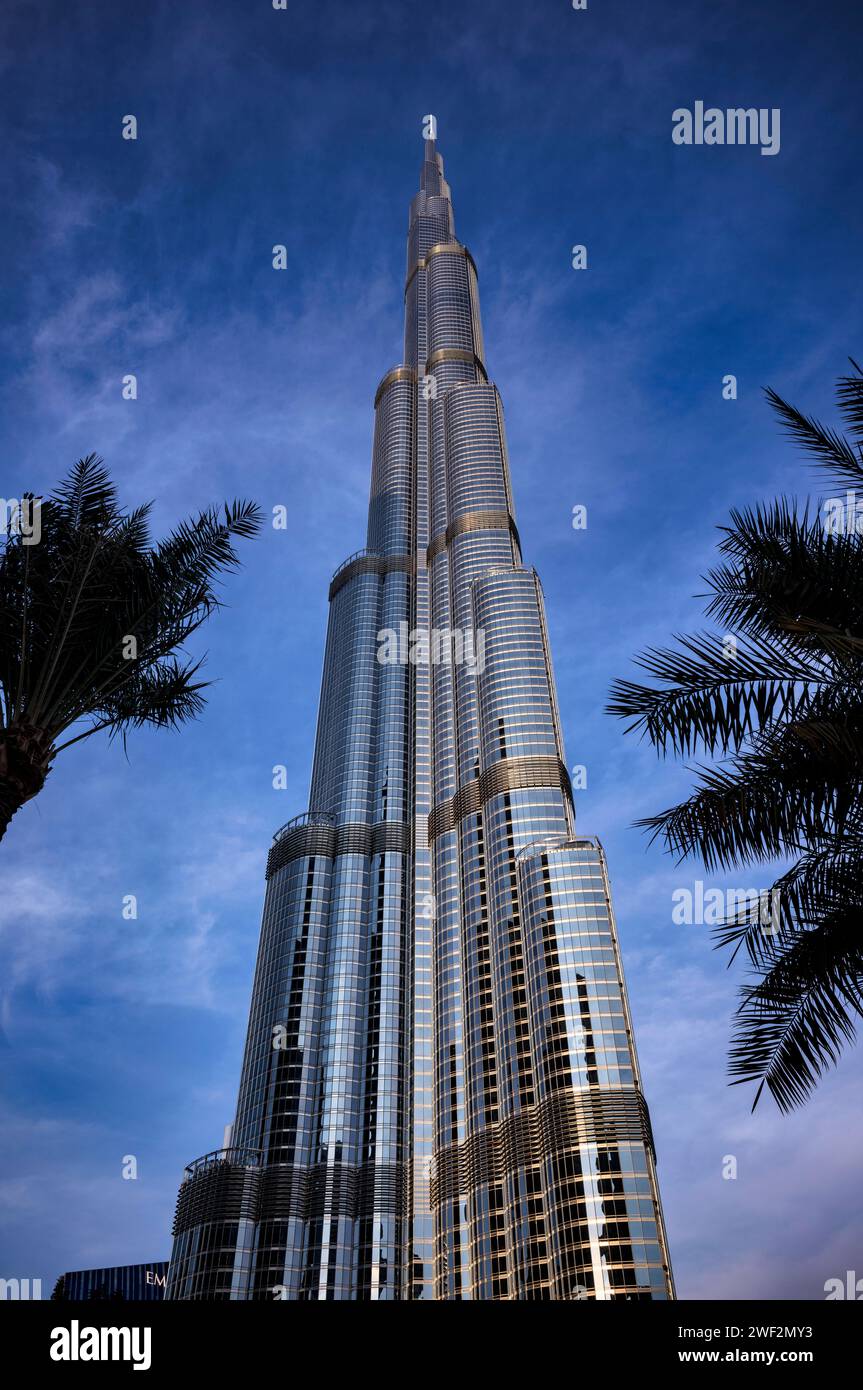 Burj Khalifa, Park Burj Khalifa by EMAAR, Palms, Downtown, quartier financier, Dubaï, Émirats arabes Unis, VAR Banque D'Images