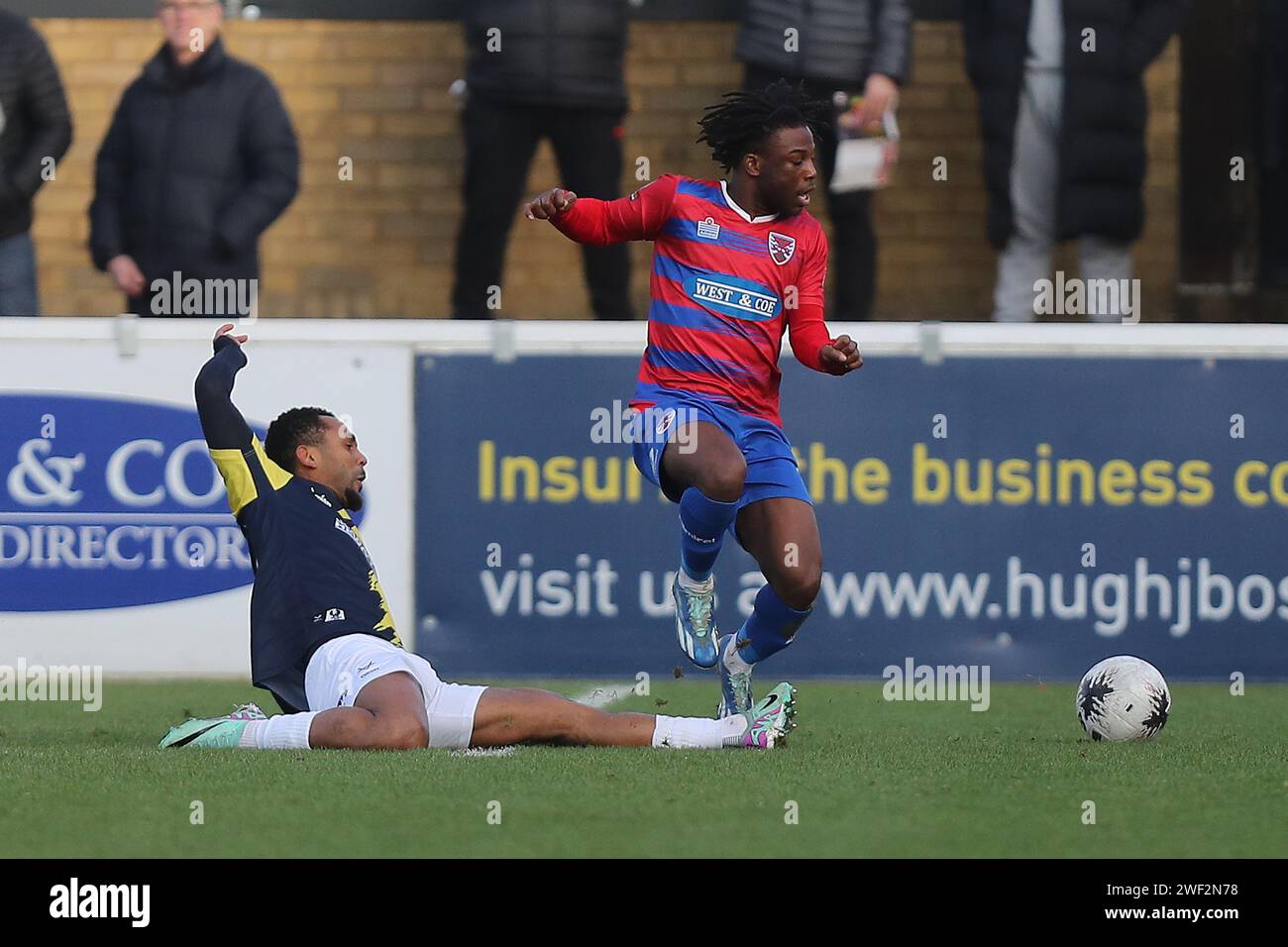 Keenan Appiah-Forson de Dagenham et Redbridge et Ashley Hemmings de Kidderminster Harriers pendant Dagenham & Redbridge vs Kidderminster Harriers, va Banque D'Images