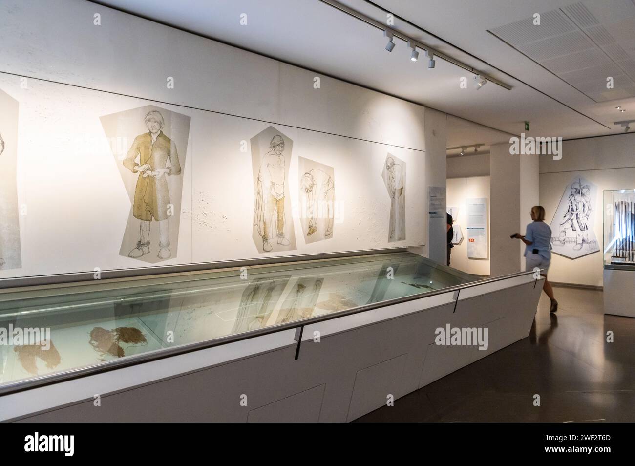 Musée d'archéologie du Tyrol du Sud. Intérieur du célèbre musée dédié à la momie Similaun (Otzi) - Bolzano, Tyrol du Sud, Italie du Nord, Juni 1 Banque D'Images