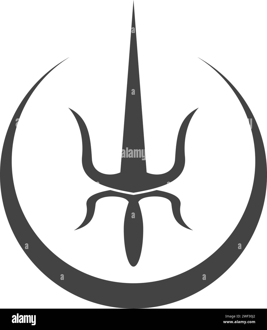 Logo Trident icône vecteur modèle illustration design Illustration de Vecteur