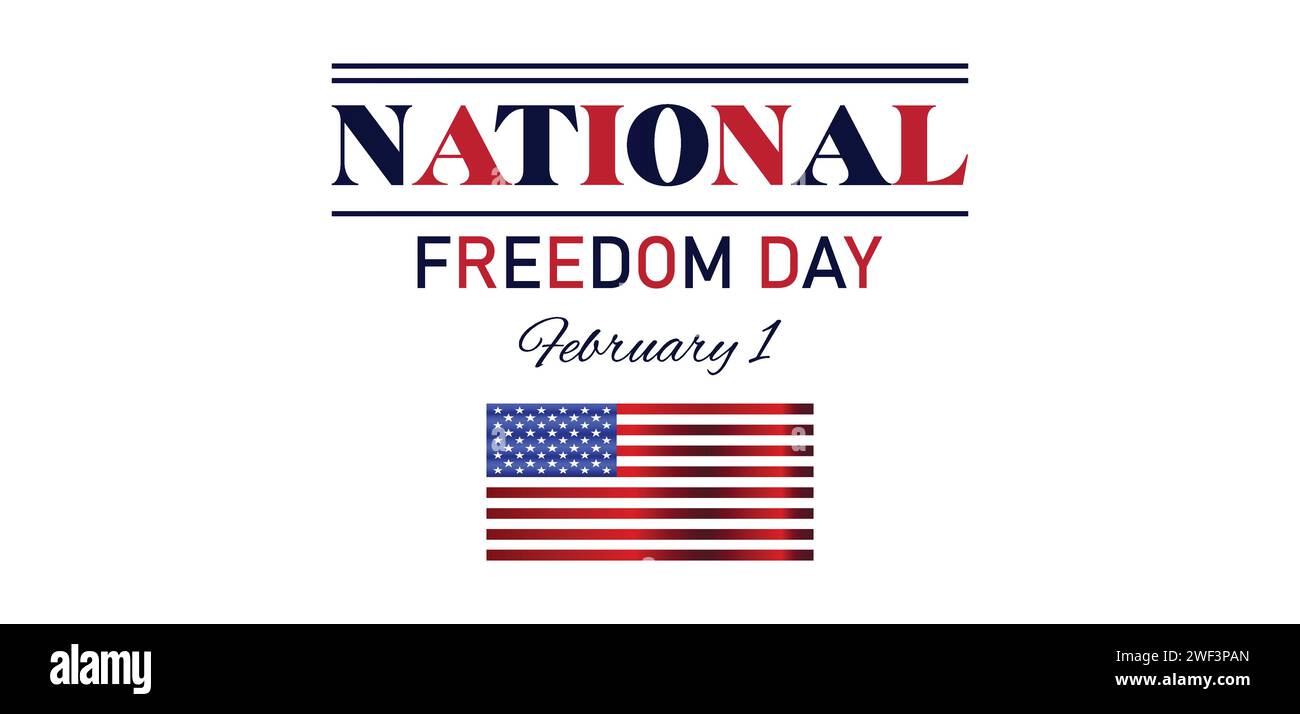 Conception d'ilustration de texte pour la Journée nationale de la liberté Illustration de Vecteur