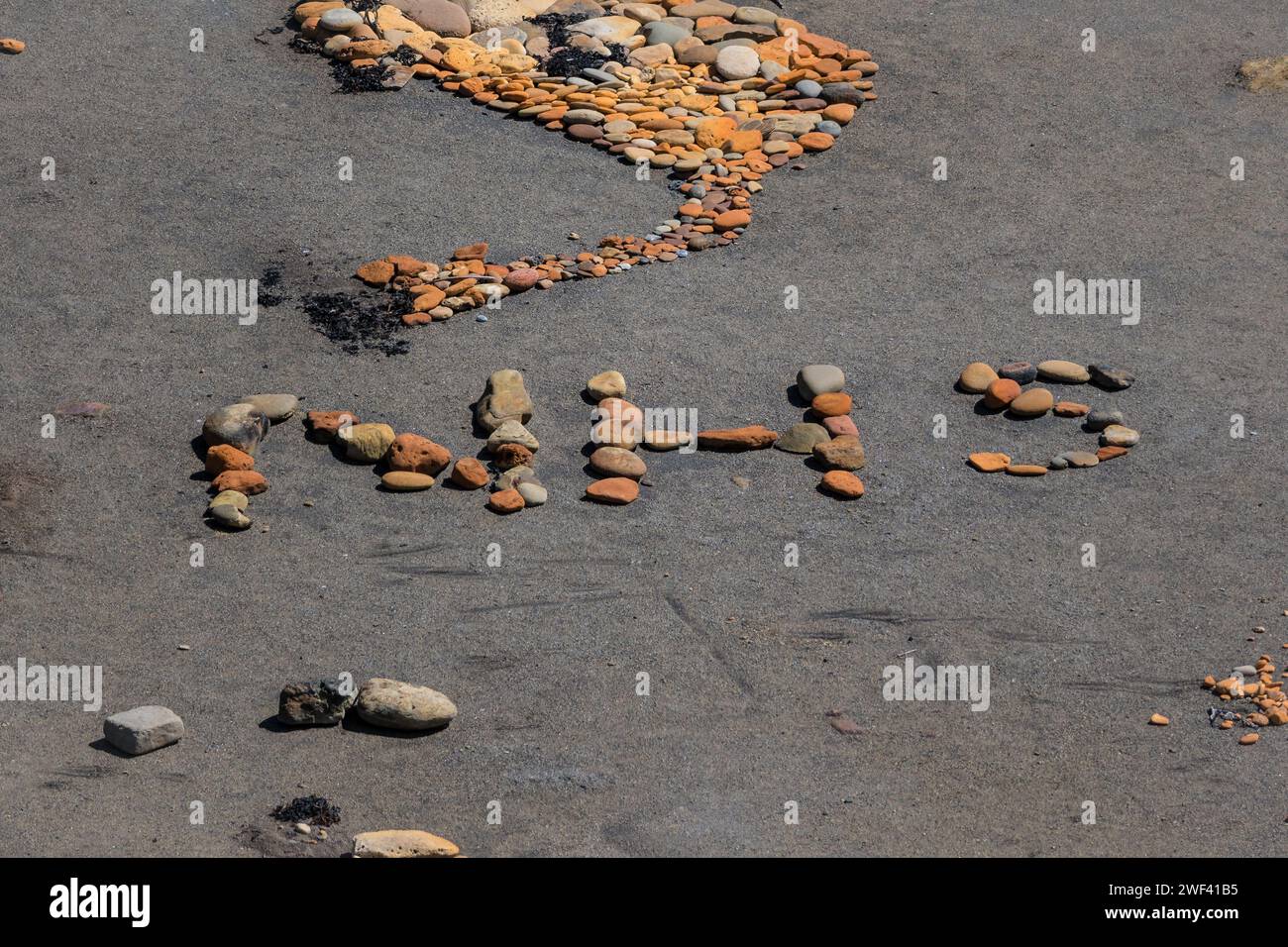 Une œuvre d'actualité célébrant le NHS pendant la pandémie de Covid 19 de 202, photographiée à Hawthorn Hive, County Durham, Royaume-Uni Banque D'Images