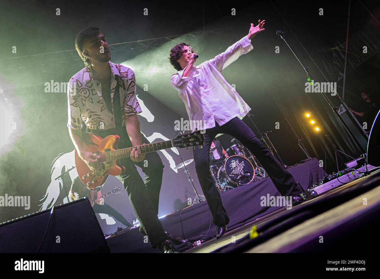 Cartagena, Espagne. 20 juillet 2023. Groupe de rock espagnol, Arde Bogota, lors de leur performance au Festival la Mar de Musicas à Cartagena, Espagne. © ABEL Banque D'Images