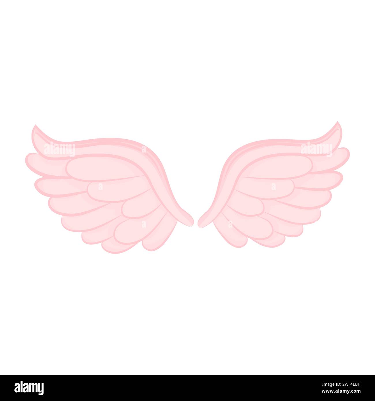 Illustration vectorielle de l'icône Pink Angel Wings Illustration de Vecteur