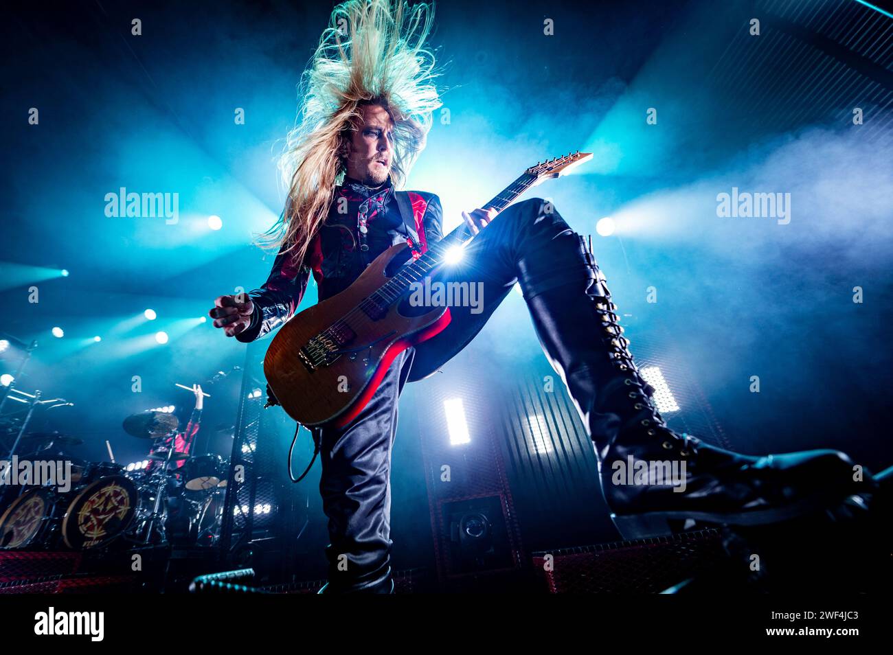 Copenhague, Danemark. 27 janvier 2024. Le groupe suédois de heavy Metal Avatar donne un concert live à Amager Bio à Copenhague. Ici le guitariste Tim Ohrstrom est vu en direct sur scène. (Crédit photo : Gonzales photo/Alamy Live News Banque D'Images