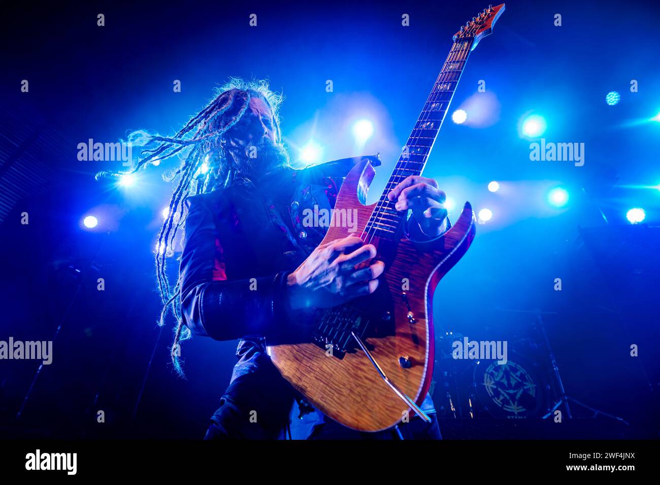 Copenhague, Danemark. 27 janvier 2024. Le groupe suédois de heavy Metal Avatar donne un concert live à Amager Bio à Copenhague. Ici le guitariste Jonas Jarlsby est vu en direct sur scène. (Crédit photo : Gonzales photo/Alamy Live News Banque D'Images