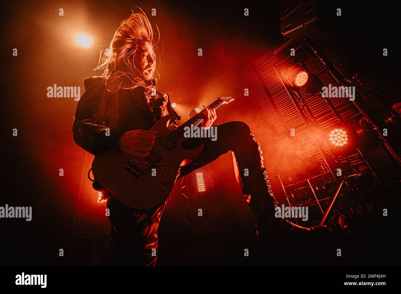 Copenhague, Danemark. 27 janvier 2024. Le groupe suédois de heavy Metal Avatar donne un concert live à Amager Bio à Copenhague. Ici le guitariste Tim Ohrstrom est vu en direct sur scène. (Crédit photo : Gonzales photo/Alamy Live News Banque D'Images