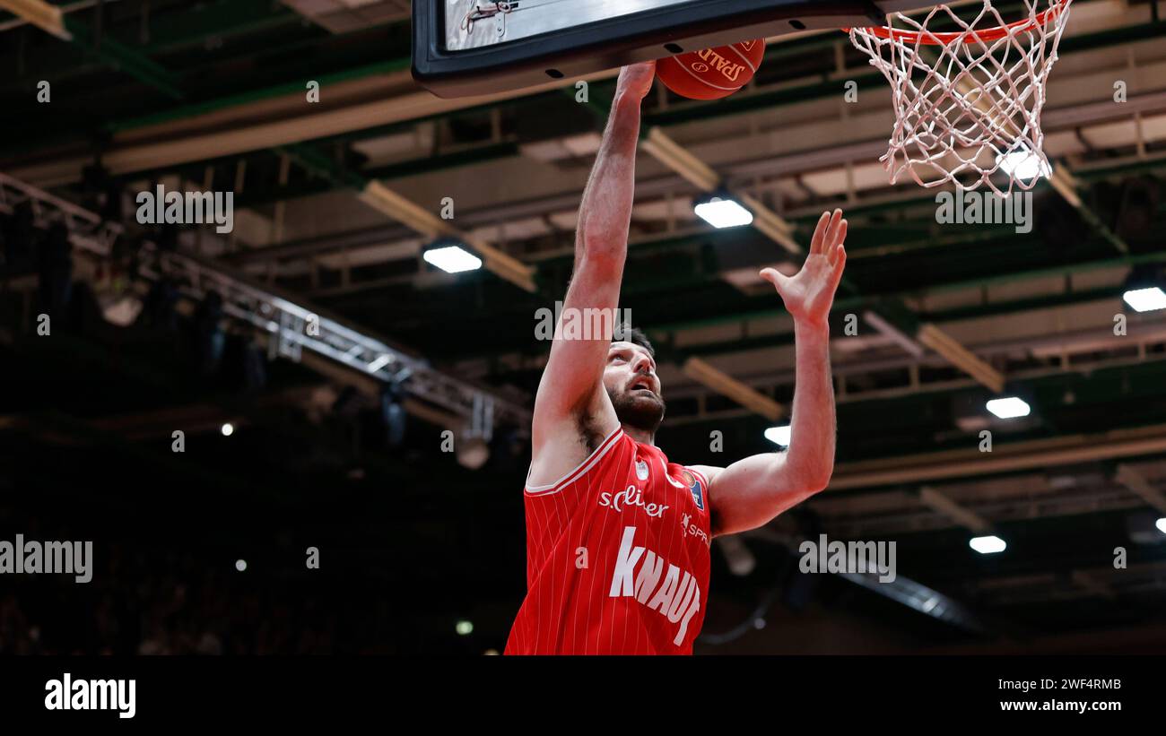 28.01.2024, Wuerzburg baskets vs ALBA Berlin, easyCredit BBL, 18. Spieltag, Deutschland, Wuerzburg, tectake-Arena, im Bild : Owen Klassen (Wuerzburg baskets, 5) Banque D'Images