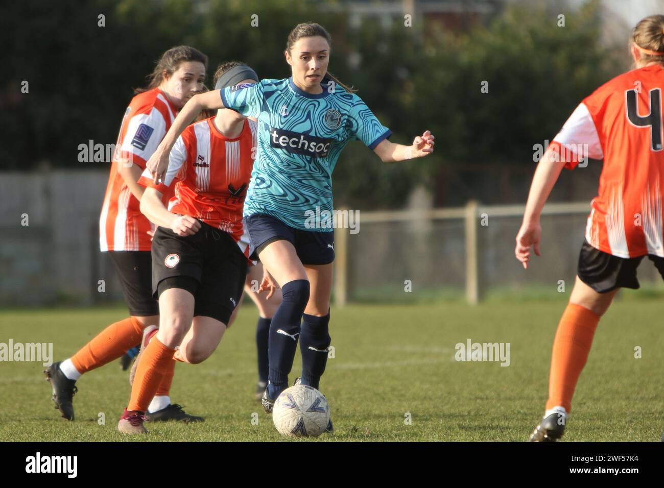 Ashford Town (Middx) Women FC - London Seaward FC, FA Women's National League FAWNL, 28 janvier 2024 Banque D'Images